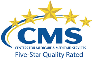 Center for Medicare and Medicaid Services Five-Star Quality Rated logo